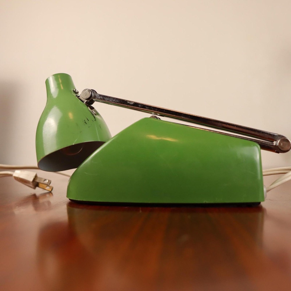 Mid-Century Avocado‎ Green Articulating Library Desk Lamp